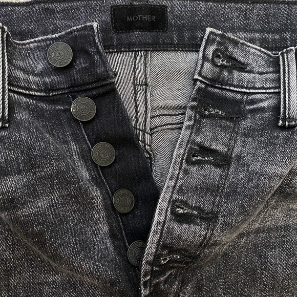 Mother The Pixie Dazzler Skimp Jeans Skinny Jeans Washed Black Train Stops Sz 26 - Picture 3 of 14